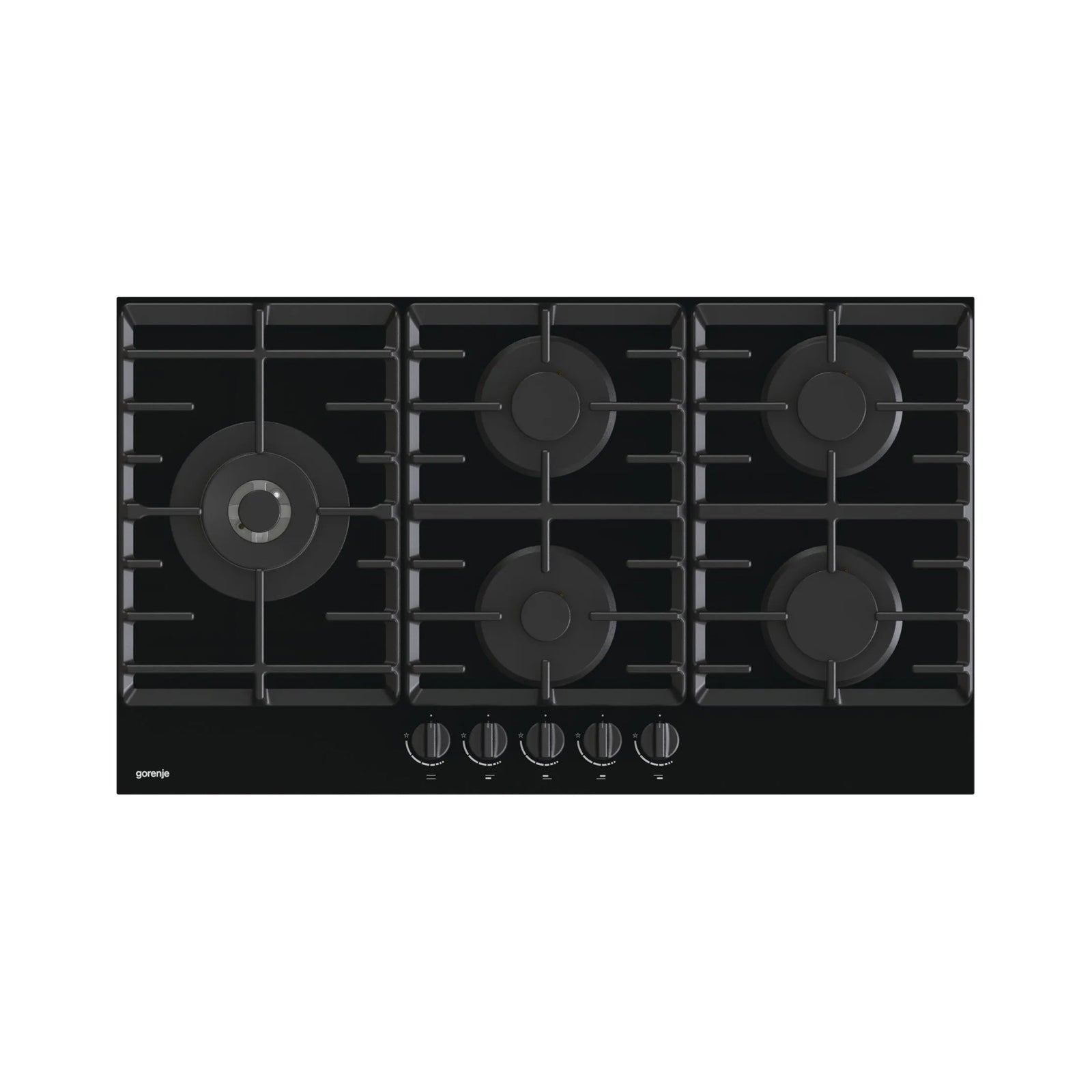 GORENJE Hob 90cm 5Gas Burners Safety Cast Iron Ceramic Black