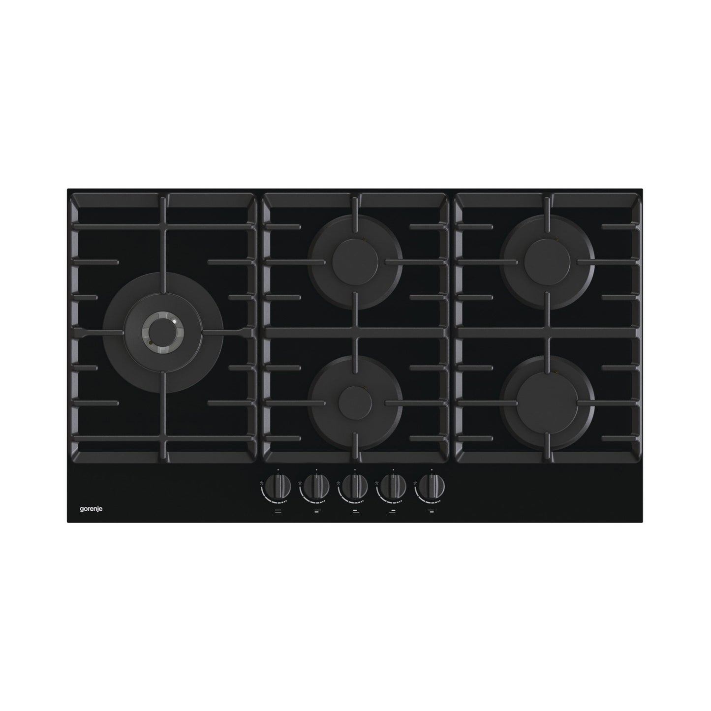 GORENJE Hob 90cm 5Gas Burners Safety Cast Iron Ceramic Black