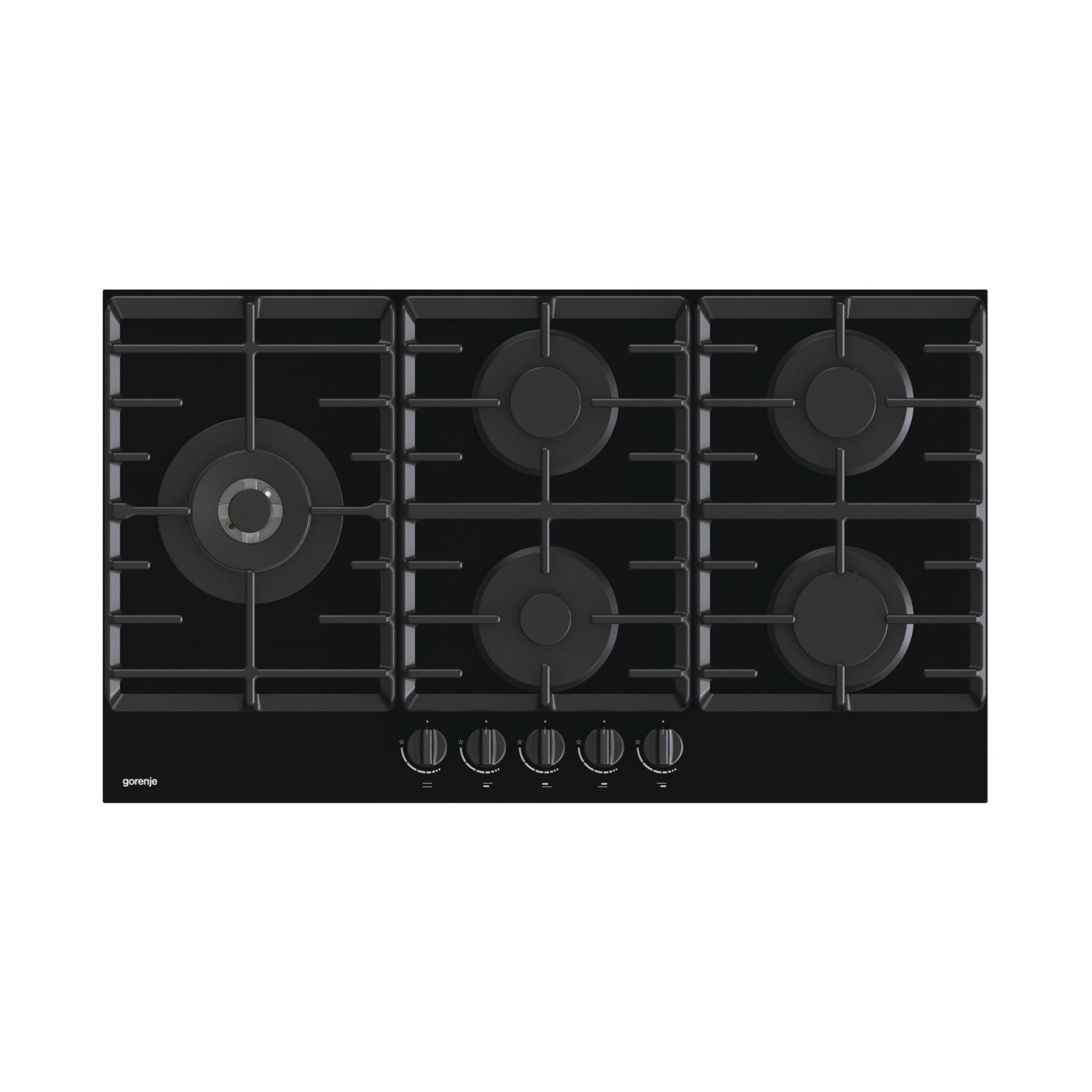 GORENJE Hob 90cm 5Gas Burners Safety Cast Iron Ceramic Black