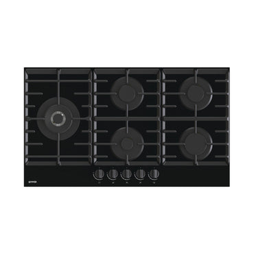 GORENJE Hob 90cm 5Gas Burners Safety Cast Iron Ceramic Black