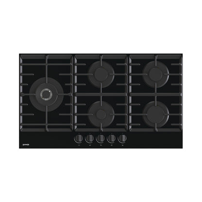 GORENJE Hob 90cm 5Gas Burners Safety Cast Iron Ceramic Black