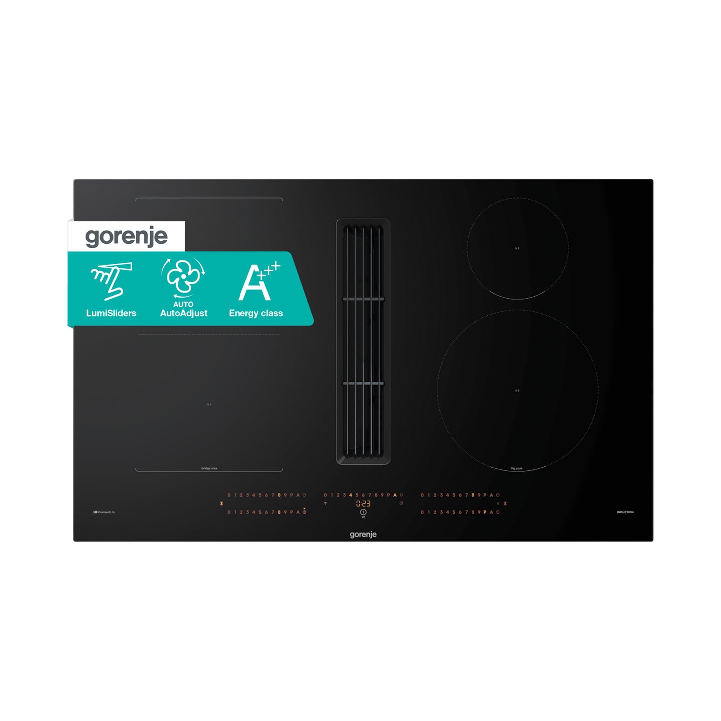 GORENJE Vented Hob 83 cm Induction G800 Series hood 627 m³/h