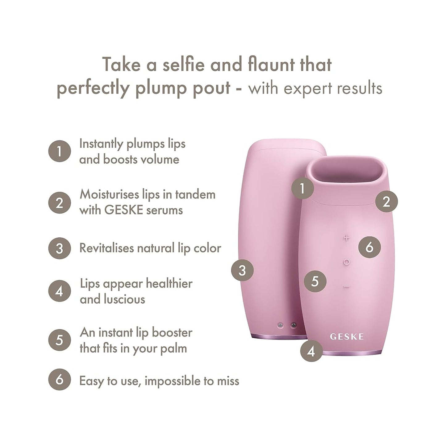 Geske  Lip Plumper Volumizer & Booster 6 In 1 Pink