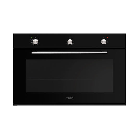 G.GAS Oven 90Cm Gas Electric Black