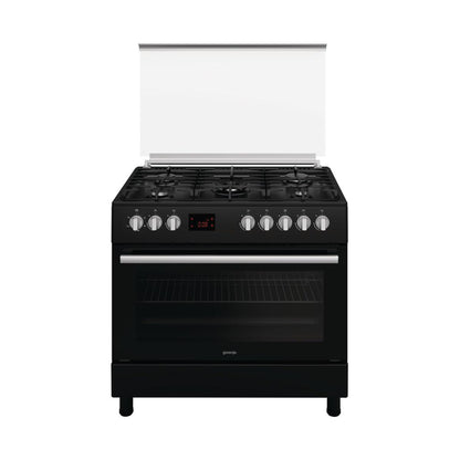 GORENJE Cooker 90Cm Wide 5 Gas Burners Black