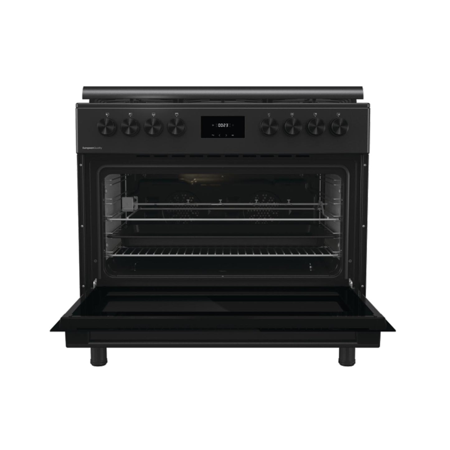 GORENJE Cooker 90Cm Wide 5 Gas Burners Black GORENJE