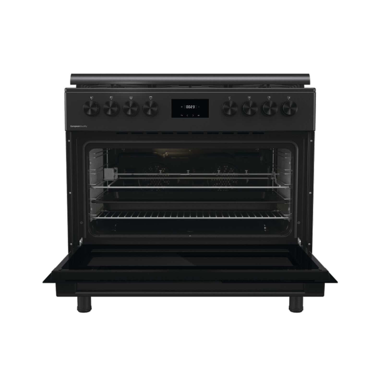 GORENJE Cooker 90Cm Wide 5 Gas Burners Black
