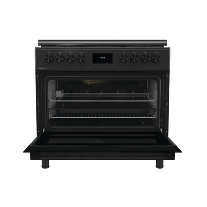GORENJE Cooker 90Cm Wide 5 Gas Burners Black GORENJE