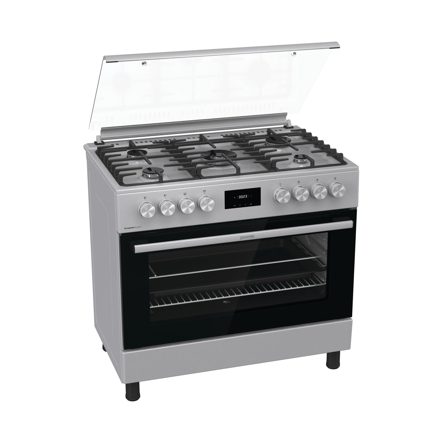 GORENJE Cooker 90 cm Wide Safety Convection Inox