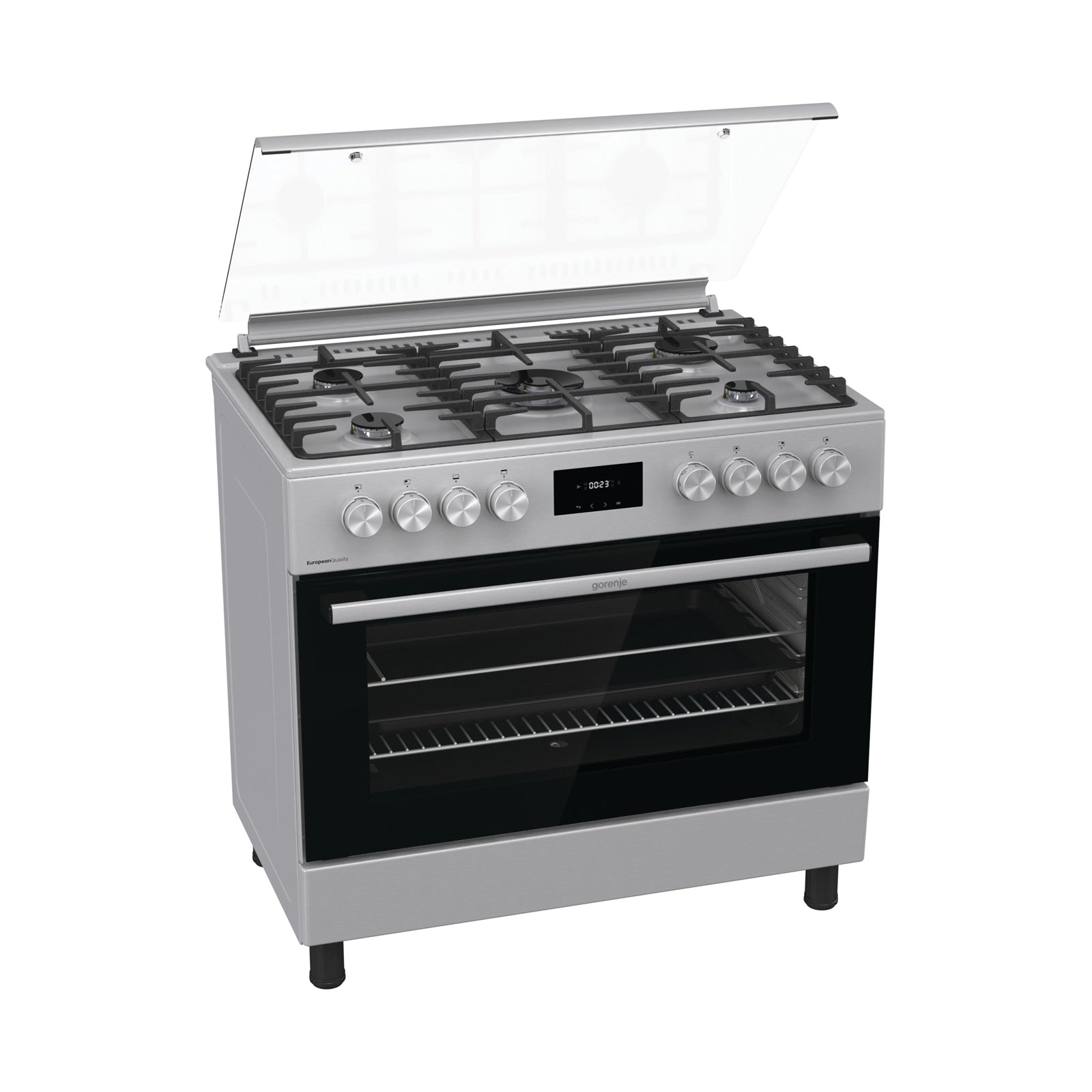 GORENJE Cooker 90 cm Wide Safety Convection Inox