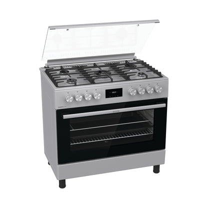 GORENJE Cooker 90 cm Wide Safety Convection Inox