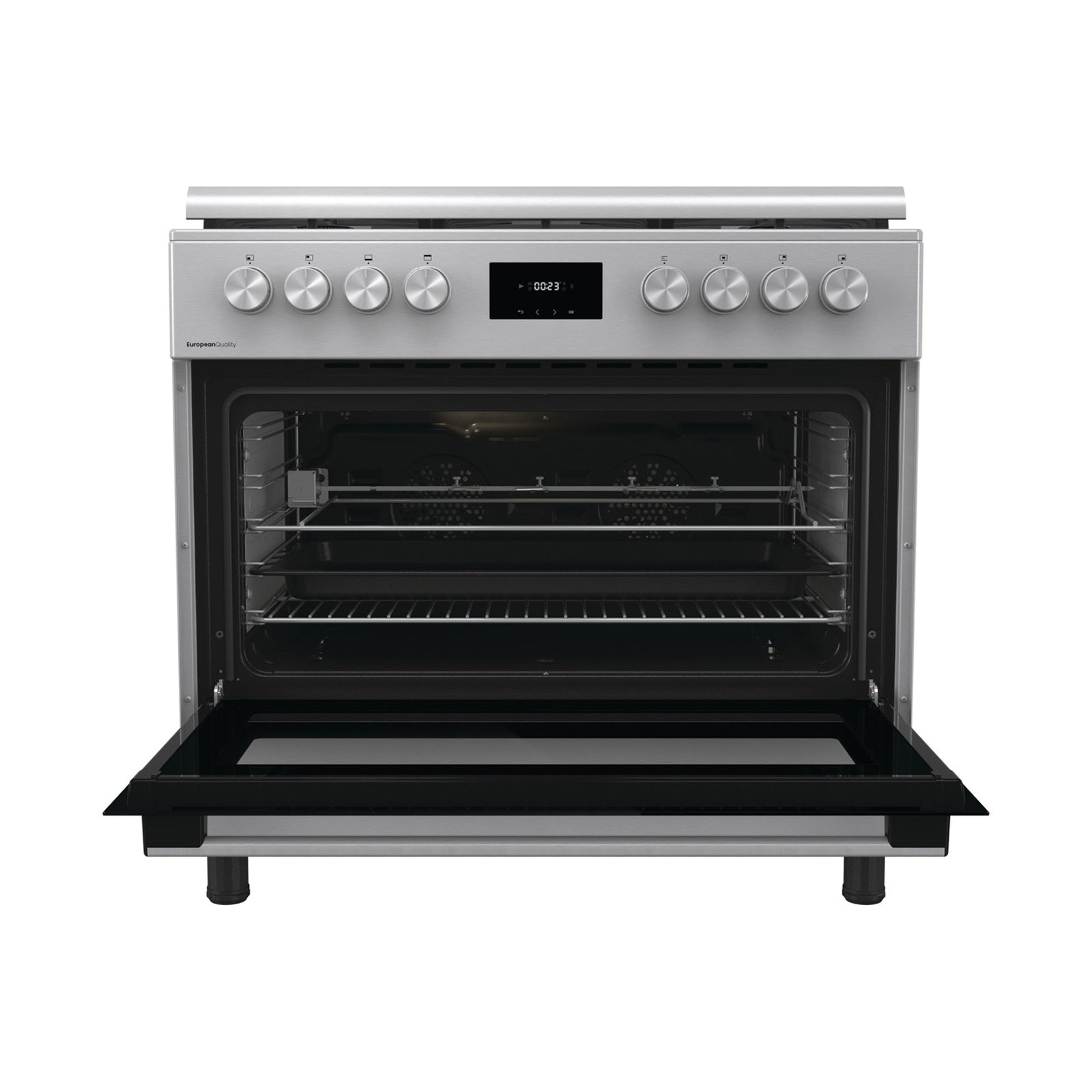 GORENJE Cooker 90 cm Wide Safety Convection Inox