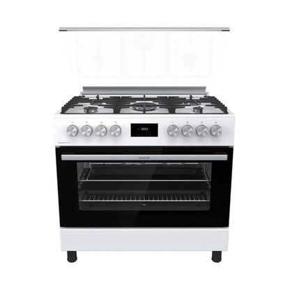 GORENJE Cooker 90 Cm Wide 5 Gas Burners Convection White