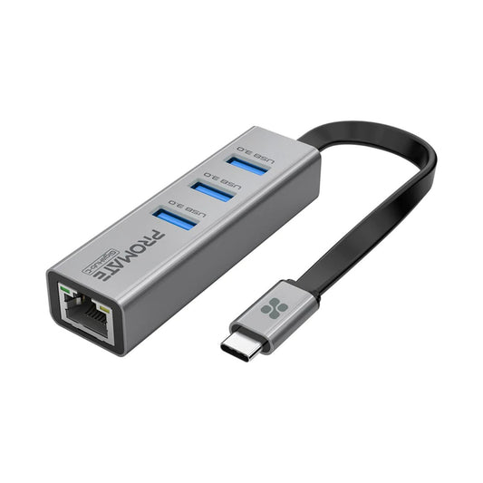 PROMATE Multi-Port USB-C Hub with Ethernet Adapter