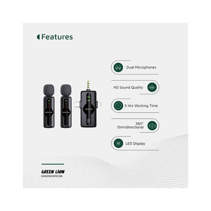 GREEN LION Microphone 3-Level Noice Cancellation