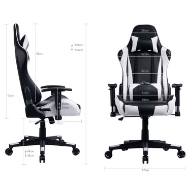 GAMING CHAIR - BLACK/WHITE