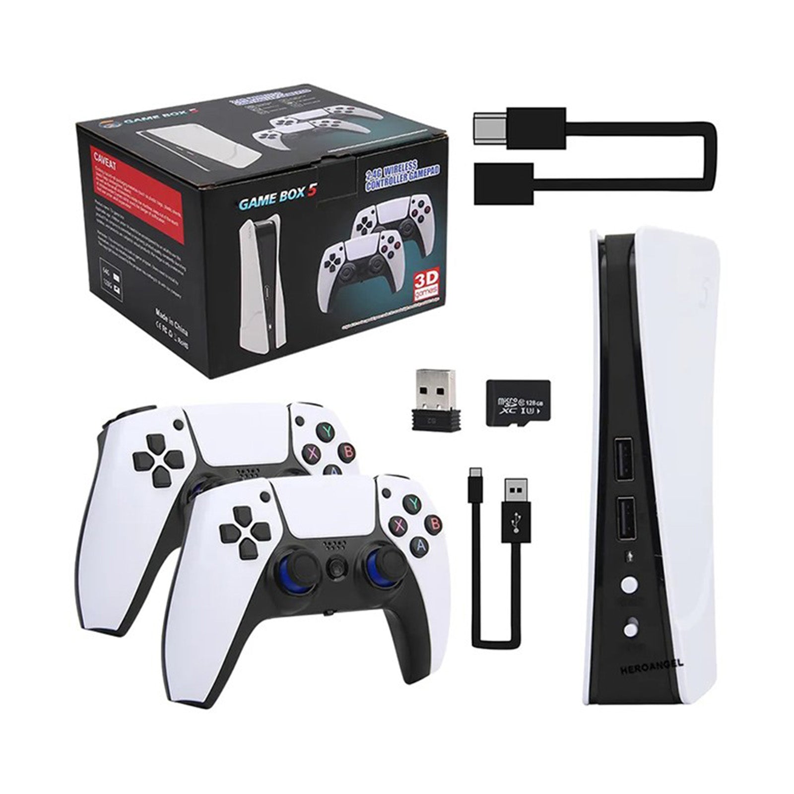 GAME BOX 5 2.4G-128GB WIRELESS CONTROLLER GAMEPAD+4000 GAME