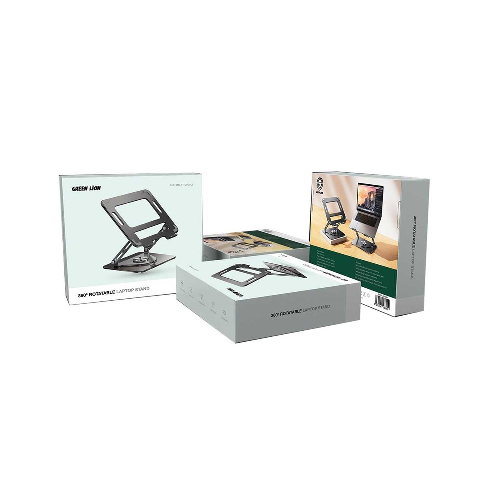 Green Lion 360 Rotatable Laptop Stand - Black