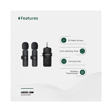 GREEN LION 3in 1 Wireless Microphone Type-C, Lightining