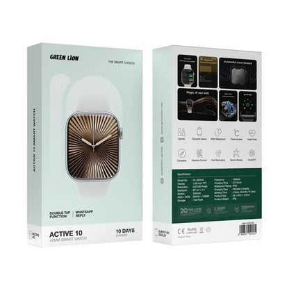 Green Lion Active 10 42mm Smart Watch - Silver