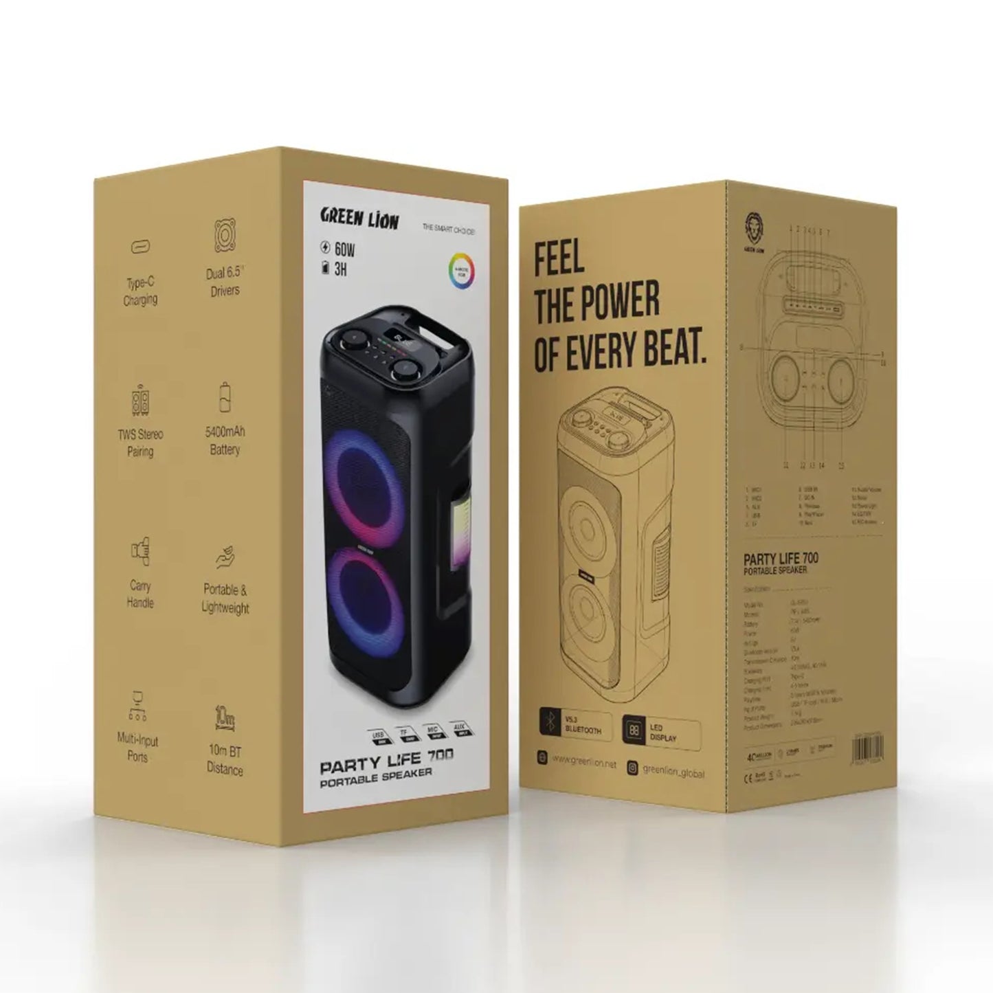 Green Lion Party Life 700 Speaker - Black