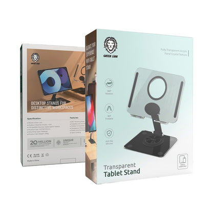 Green Lion Transparent Tablet Stand - Black