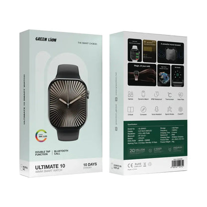 Green Lion Ultimate 10 46MM Smart Watch - Black