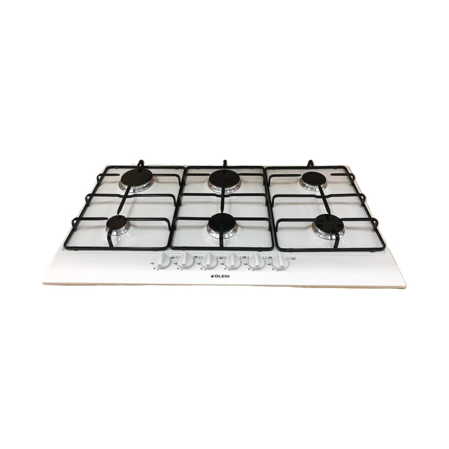 GLEM GAS Hob 90 Cm 6 Gas Burners White