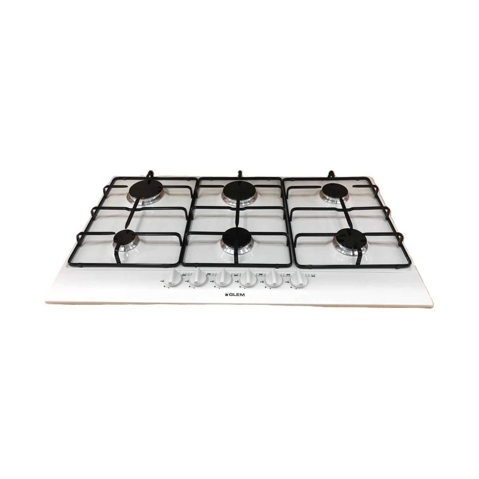 GLEM GAS Hob 90 Cm 6 Gas Burners White