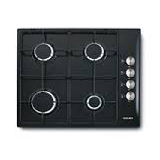 G.GAS Hob 60Cm 4 Gas Burners Ignition With Safety Black