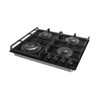 GORENJE Hob 60 cm 4 Gas Burners Safety Temperred Glass Black