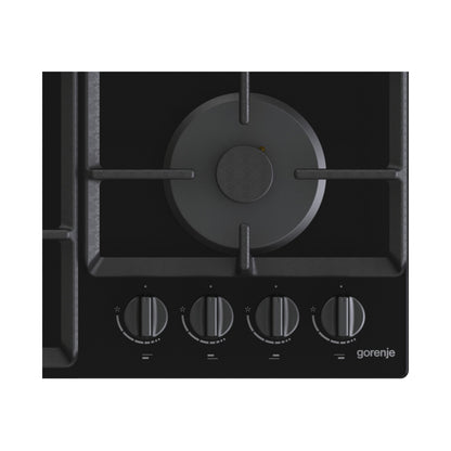 GORENJE Hob 60 cm 4 Gas Burners Safety Temperred Glass Black
