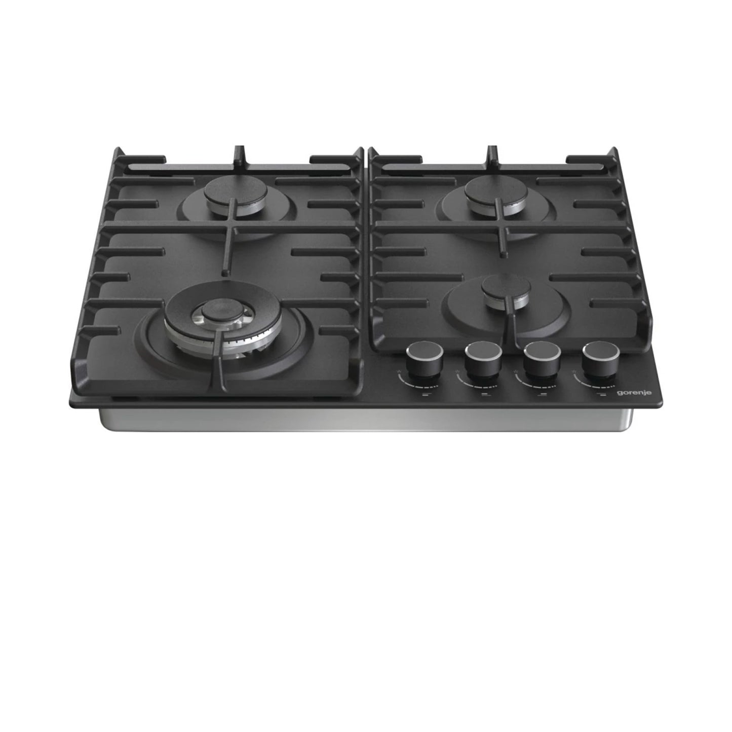 GORENJE Hob 60 Cm 4 Gas Burners Cast Iron Black