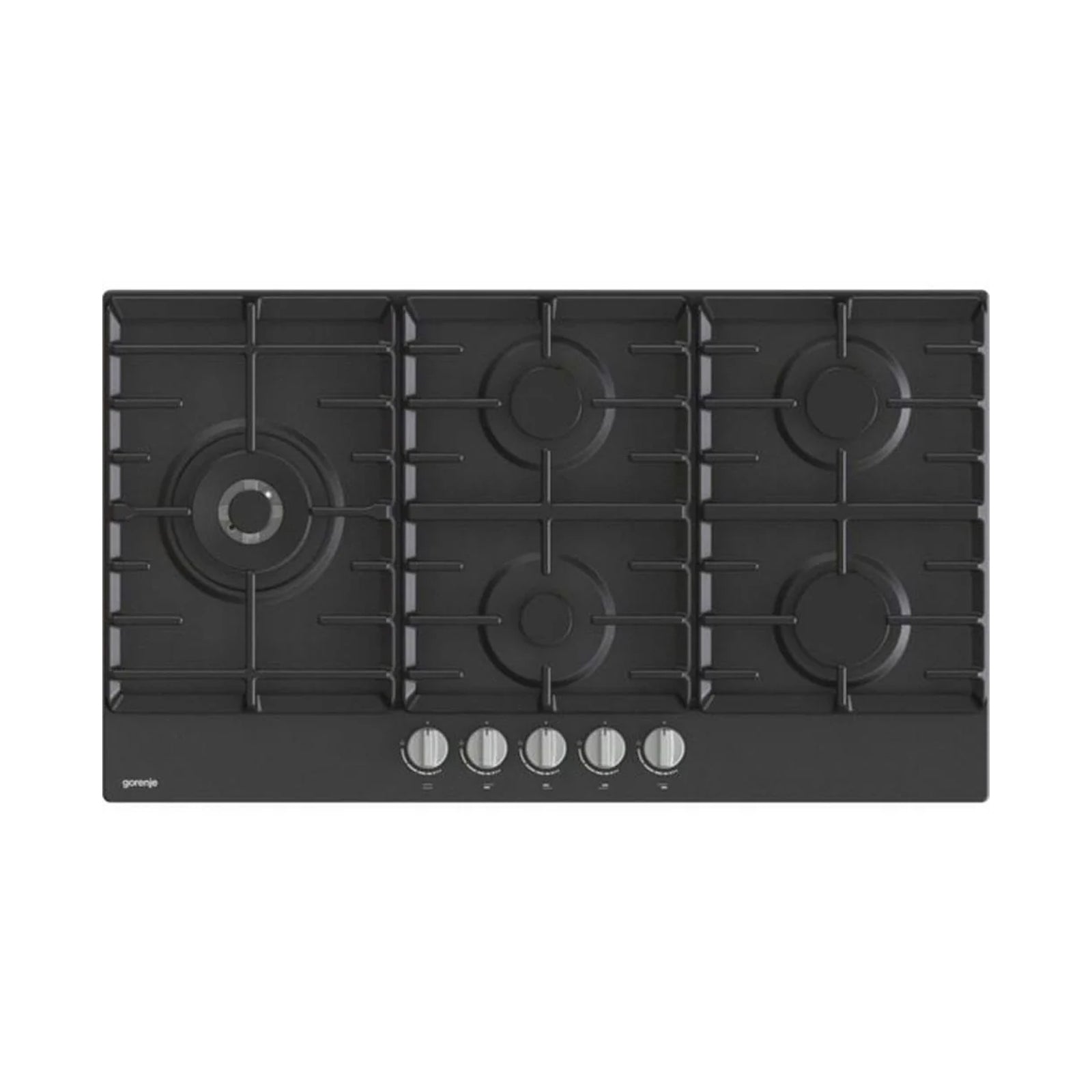 GORENJE Hob 90 Cm 5 Gas Burners Safety Cast Iron Black