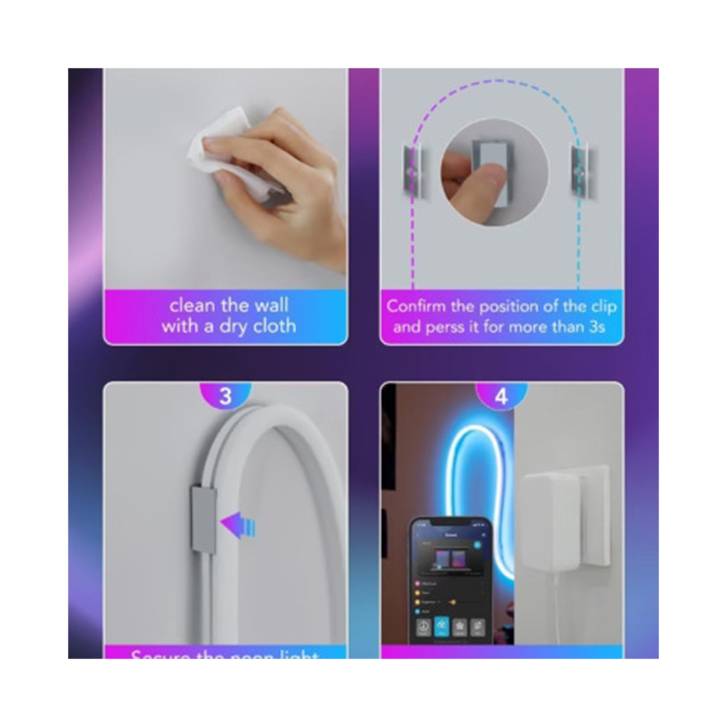 Govee Neon Rope Light 2 Accessories 5 Clips
