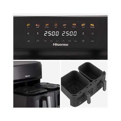 Hisense Air Fryer 2700w Dual Zone 6.5L + 4.5L HISENSE