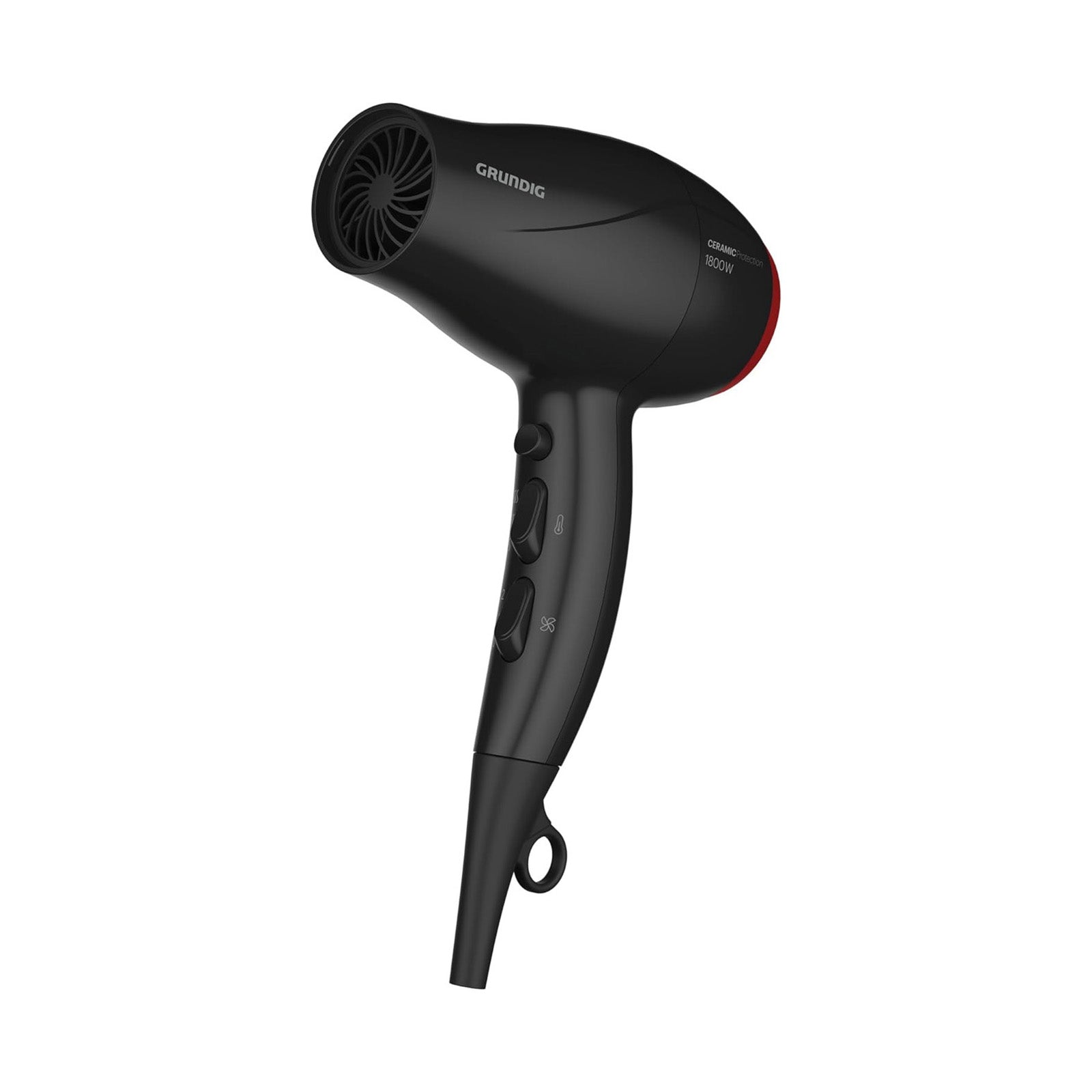 GRUNDIG-HAIR DRYER-BLACK COLOR-1800WATTS-CERAMIC-3HEAT-2 SPD