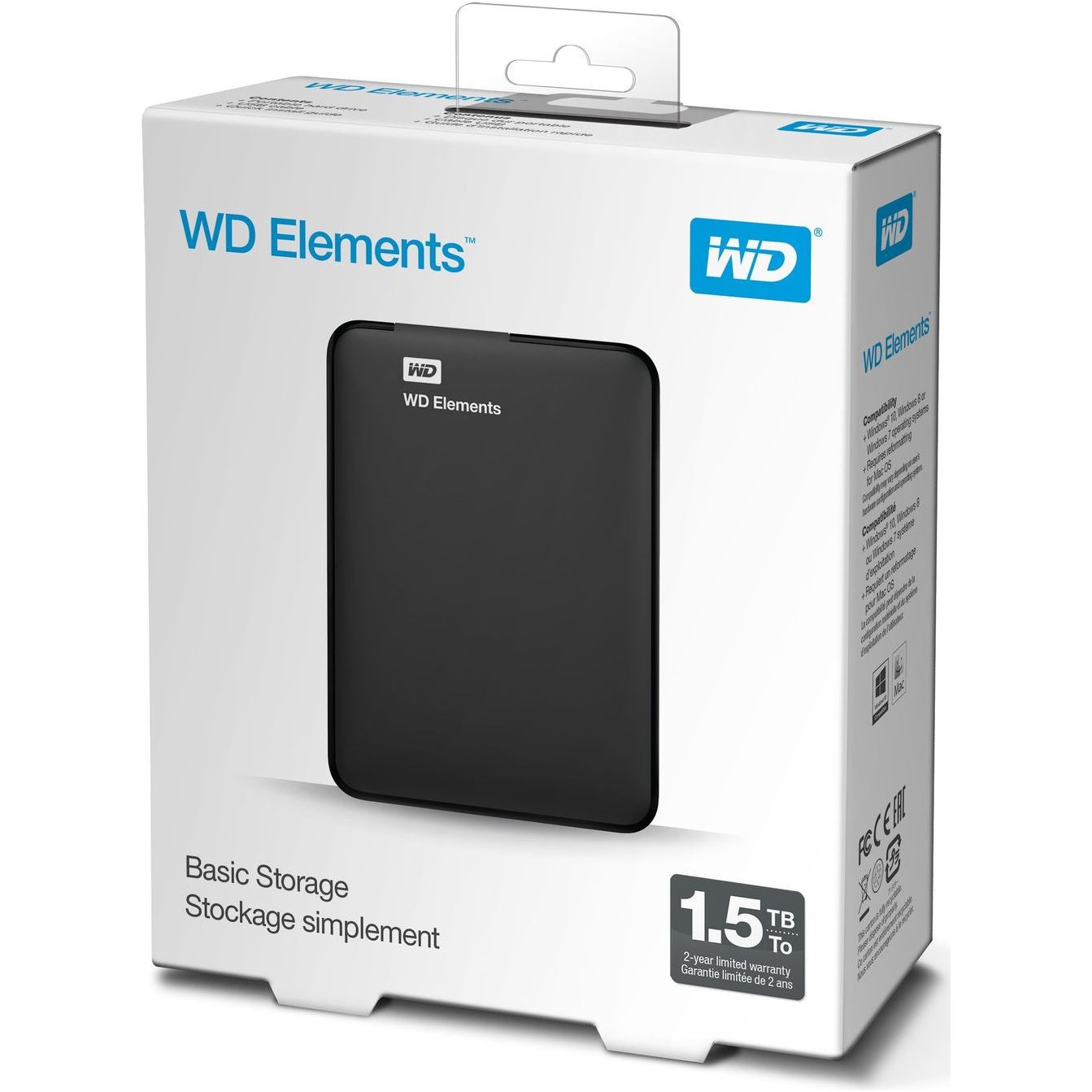 WESTERN DIGITAL Element 1.5 TB, USB2.0/3.0