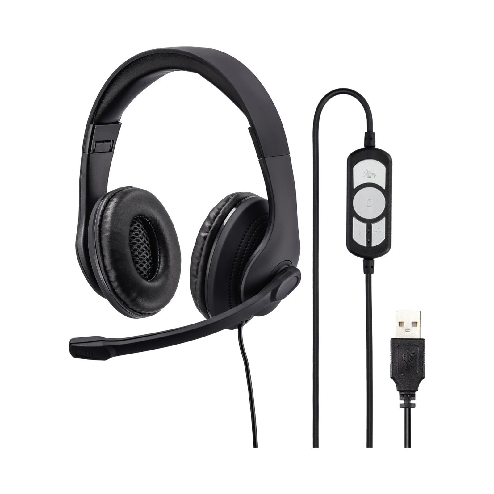 HAMA"HS-USB300" PC Office Headset, Stereo, black