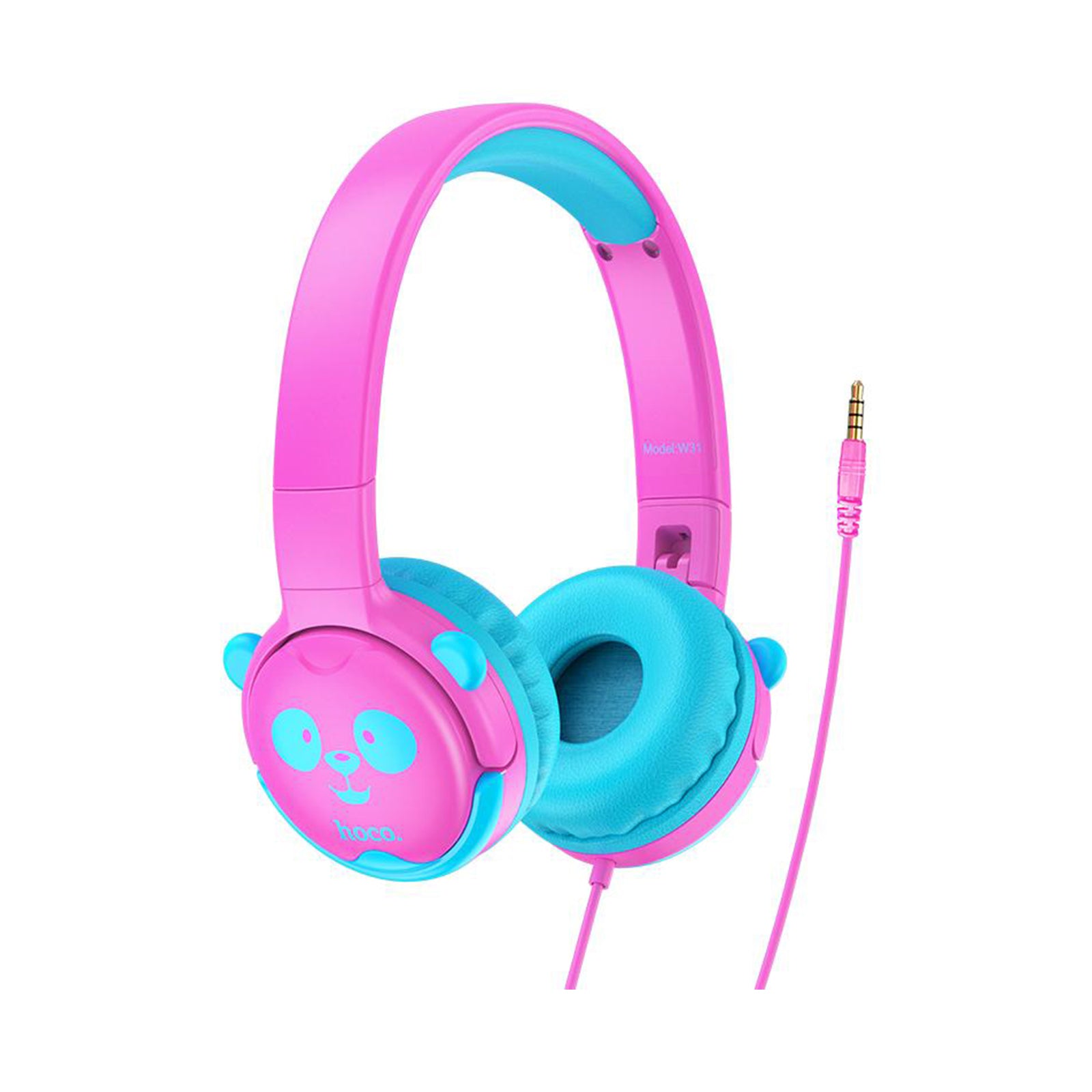 HOCO W31 Childrens Headphone - Rose red 85 decibels