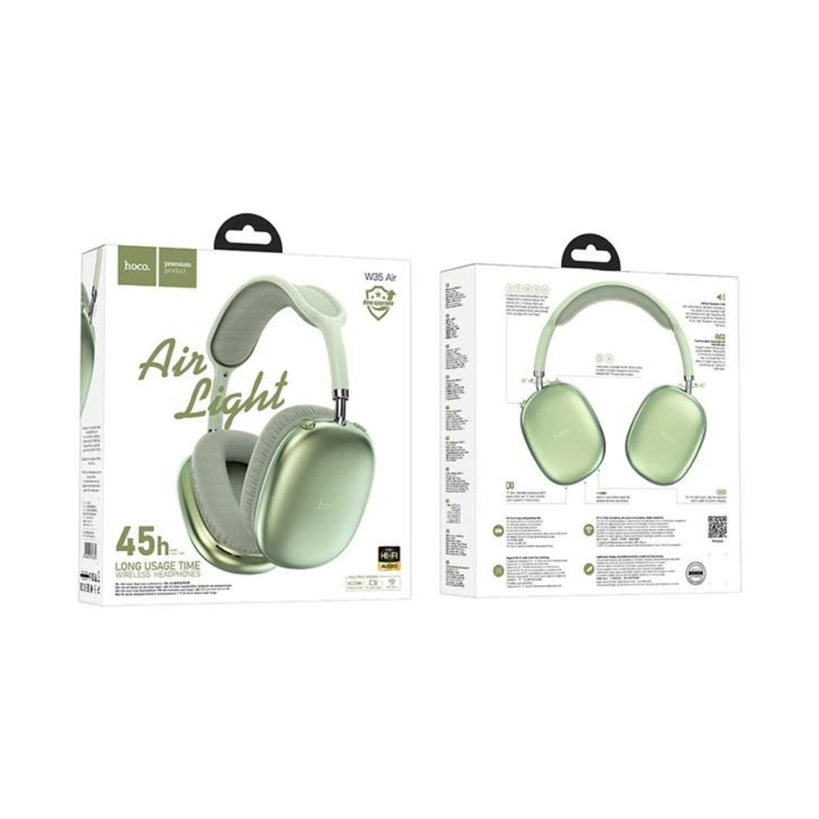 HOCO W35 MAX WIRELESS HEADPHONE GREEN