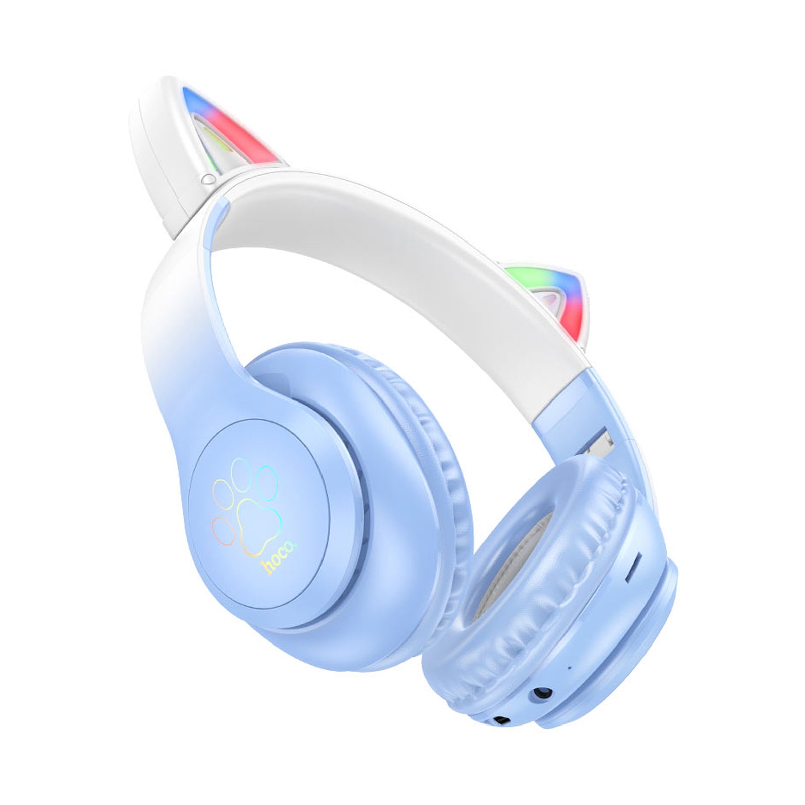 HOCO CAT WIRELESS HEADPHONES CRYSTAL BLUE