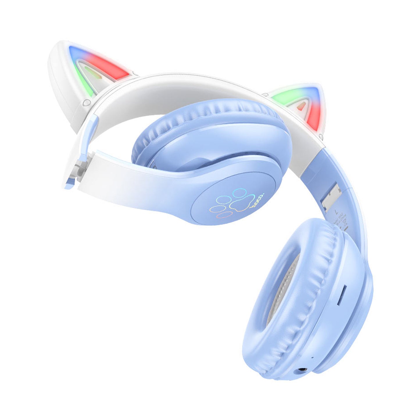 HOCO CAT WIRELESS HEADPHONES CRYSTAL BLUE