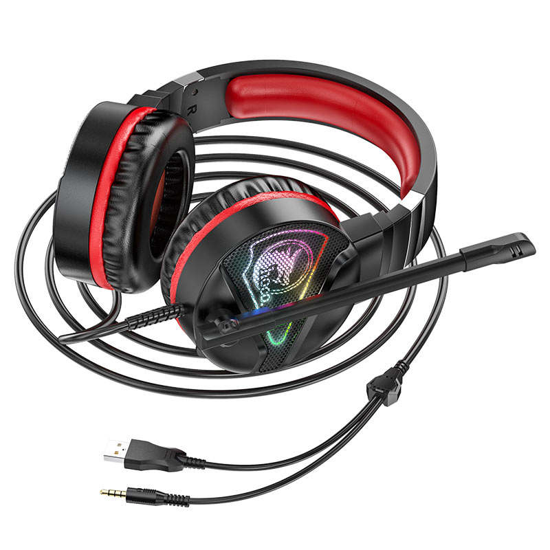 HOCO W104 Magic Tour Gaming Headphones -RED