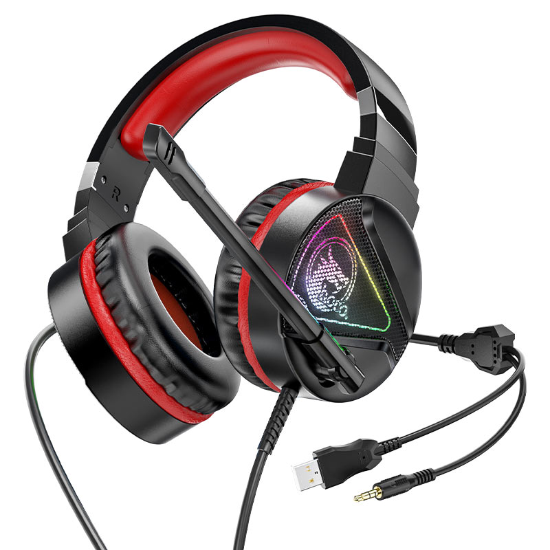 HOCO W104 Magic Tour Gaming Headphones -RED