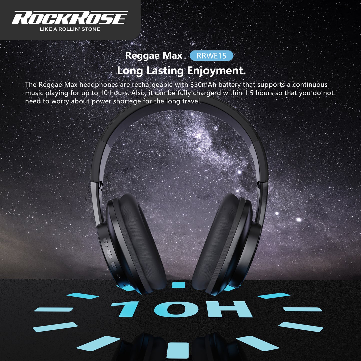 ROCKROSE REGGAE MAX BLUETOOTH HEADPHONES