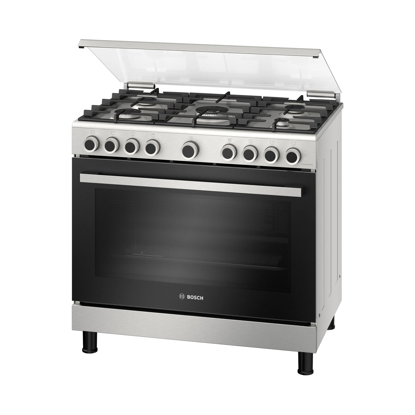 BOSCH Cooker 90 cm 5 Gas Burners Convection Safety Stainless