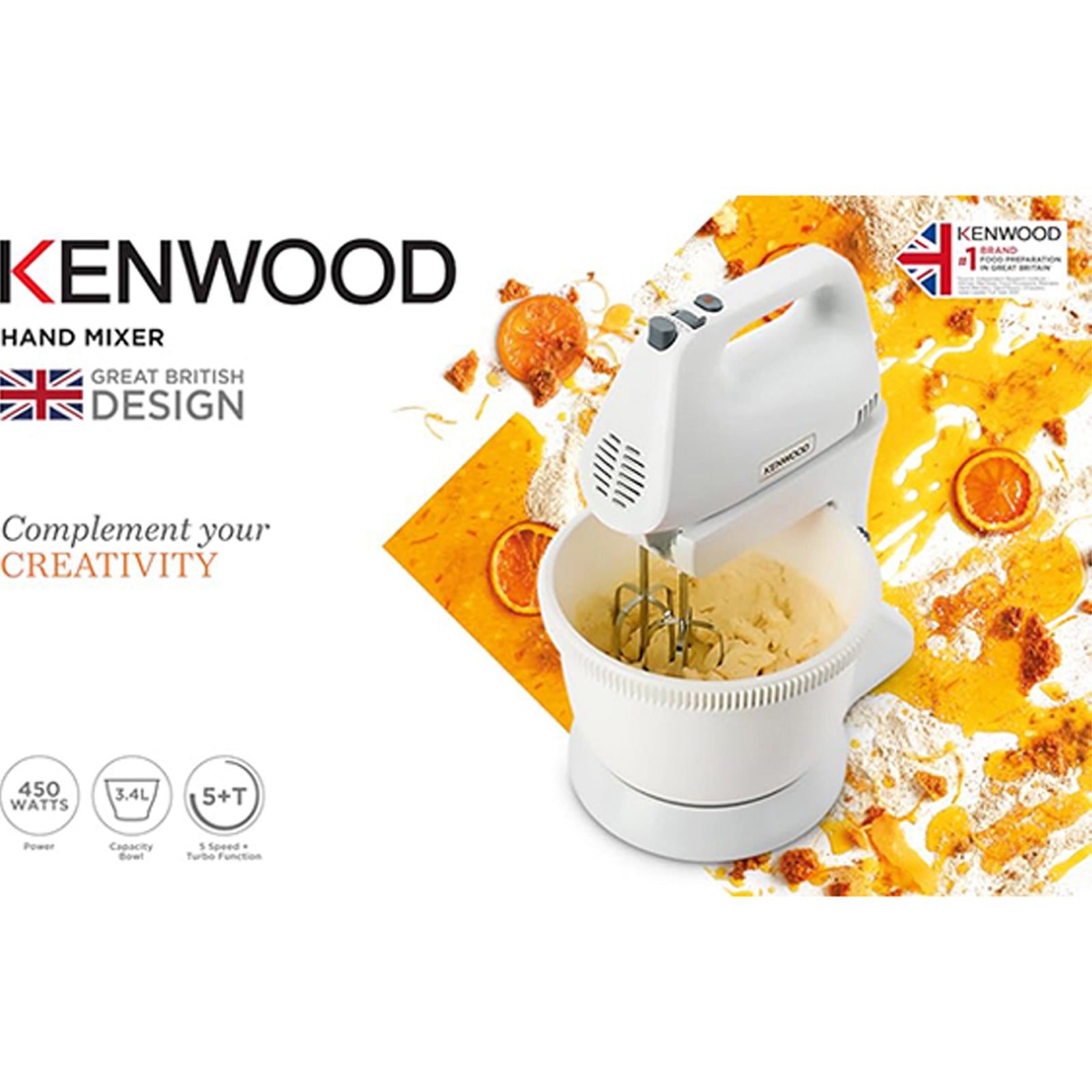 Kenwood Hand Mixer 450w 3.4L