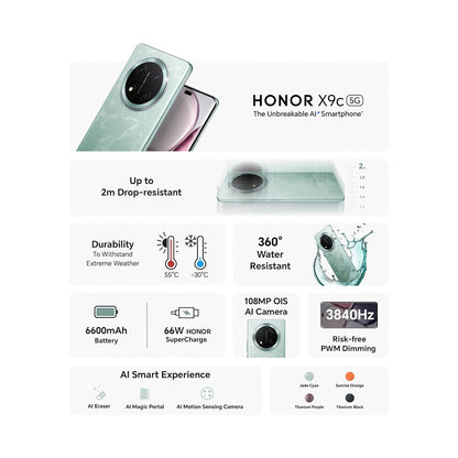 HONOR X9C 256GB - 24GB - 365 Days Screen Warranty Cyan