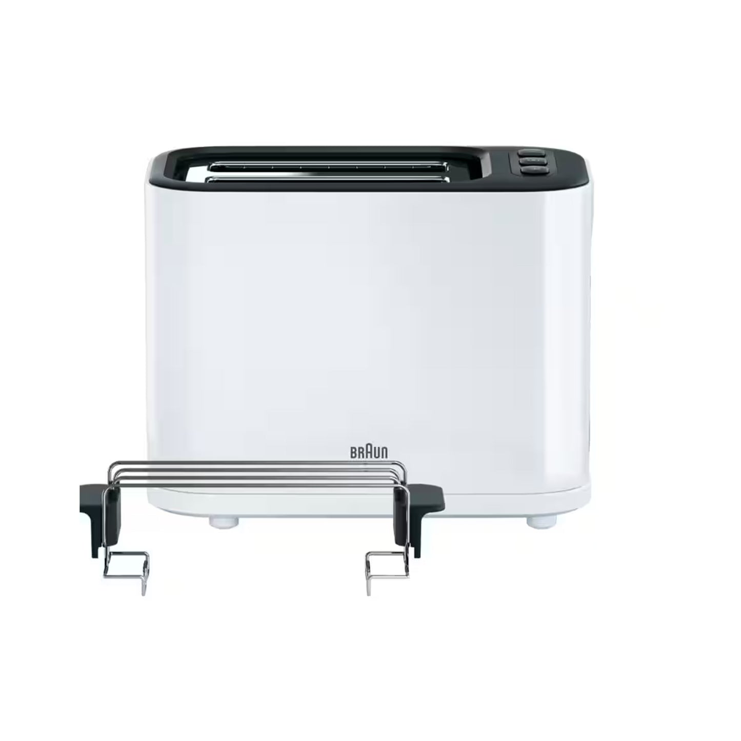 Braun , Toaster Double Slot Removable Crumb Tray White BRAUN
